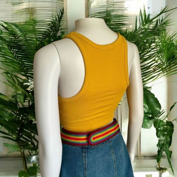 VTG 90’s Woven Rainbow Tropical Fruit Belt - Picture 6 of 10